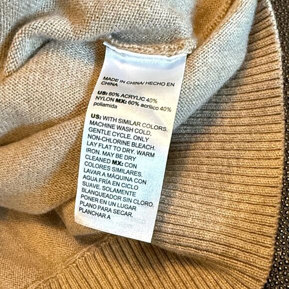 Chico's Women's Fringe Pullover Sweater - Camel size 1/ medium - Picture 3 of 7